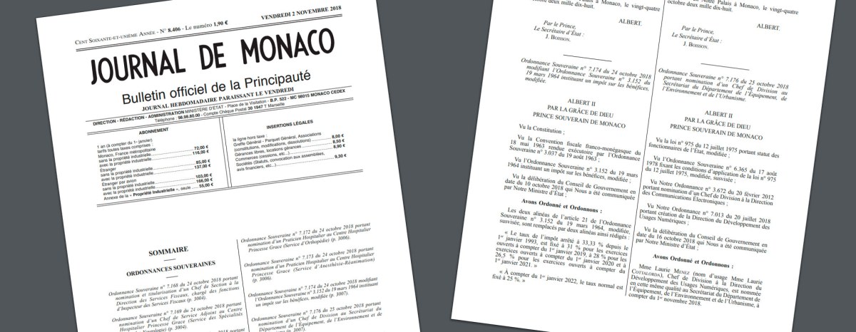 Impôt sur les bénéfices : nouveaux taux dès 2019